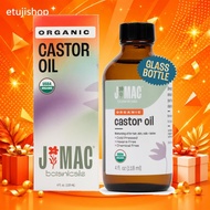 [Direct From Japan etujishop ]J MAC BOTANICALS Organic Castor Oil Cold Pressed (Glass Bottle, 4 oz, 