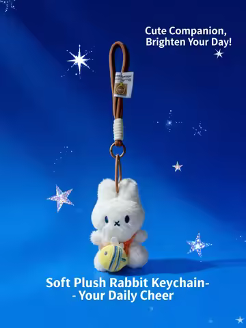 Cute Miffy Rabbit Plush Keychain Bag Charm Glasses Bunny Pendant Couple Gift Bag Accessory