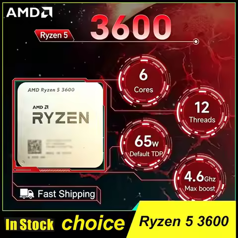 AMD Ryzen 5 3600 AMD R5 3600 CPU 6-Core 12-Thread 4.4GHz Unlocked Desktop Processor Socket AM4 Gamin