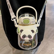 High-value panda plastic cup convenient and cute children's small belly water cup large capacity ela