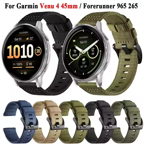 Band For Garmin Venu 4 3 2 45mm Watch Strap Bracelet 22mm Sports Nylon Loop For Garmin Forerunner 57