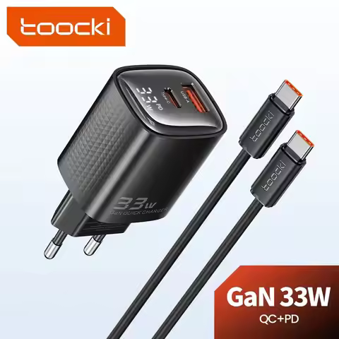 Toocki 33W GaN USB Type C Charger Digital Display PD Fast Charging for iPhone 15 14 13 12 Pro Max Sa