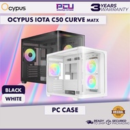 OCYPUS IOTA C50 CURVE ARGB DIGITAL ATX CASE - BLACK / WHITE (3 Years Warranty)