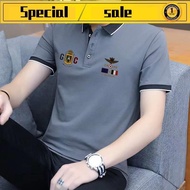 kemeja lelaki lengan pendek kemeja putih lelaki Baju Polo Jenis Popular Kemeja Liar Lelaki T-Shirt Saiz Besar Musim Panas Lelaki Gaya Baru Lapang Warna Pepejal Lapel Atas Versi Korea Pakaian Lelaki