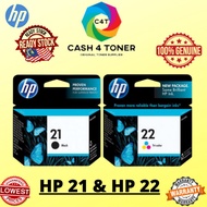 Genuine HP21/ HP22/ HP 21/ HP 22 BLACK/ COLOR ORIGINAL INK CARTRIDGE READY STOCK