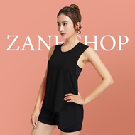 ZANE SHOP เสื้อออกกำลังกายผู้หญิง เสื้อกีฬา เสื้อโยคะหญิง เสื้อเล่นโยคะ เสื้อคลุมบรา เสื้อกล้ามแขนกว้าง  ผ้านิ่ม ใส่สบาย ซักง่ายแห้ง