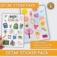 A5 Vinyl and Chromo Sticker Pack Print Sticker Pack Full Color Product Label Logo Packaging Branding