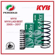 PERODUA MYVI 05’~ / MYVI LAGI BEST 11’~ FRONT & REAR (DEPAN & BELAKANG) KYB K-FLEX COIL SPRING