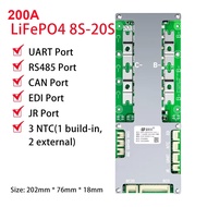 JBD Lifepo4 BMS อัจฉริยะ24V 36V 48V 60V ระบบตัวจัดการแบตเตอรี่8S 9S 10S 11S 12S 13S 14S 15S 16S 17S 