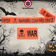 1pc Halloween Warning Plastic Tape Signs Halloween Props Danger Warning Line New Isolation Party Tap
