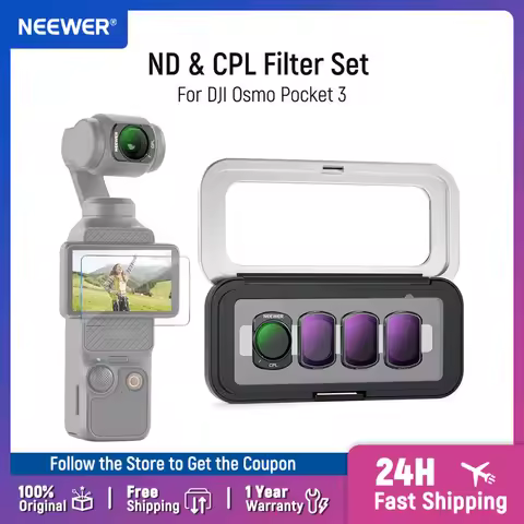 NEEWER ND & CPL Filter Set ND16 + ND64 + ND256 + Circular Polarizing Action Camera Lens Filter Acces