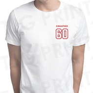 SG60 T-Shirt Singapore Unisex round neck graphic print apparel National Day, NDP