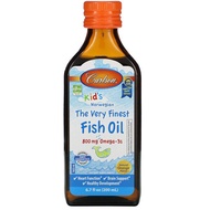 Carlson Labs, Kid's Norwegian, The Very Finest Fish Oil, Natural Orange Flavor, 800 mg, 6.7 fl oz (2