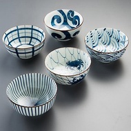 【西海陶器】波佐見燒 職人手繪系列湯碗 (5件式) - 禮盒組
