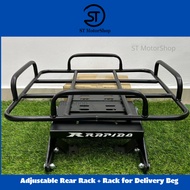 Motosikal Delivery Bag Rack Multipurpose Rear Rack For Grab/Foodpanda/Lalamove Bag Tray Monorack