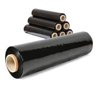 Black Stretch Film Wide Wrap Wrapping 20 Microns Thick Many Sizes To Choose From.