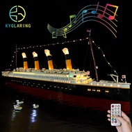 KY Suitable for LEGO10294Titanic Cruise Ship Display Box LED Building Block Toy Lighting Lamp