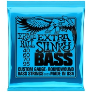 ERNIE BALL® 2835 สายกีตาร์เบส 4 สาย แบบพันกลม (Round Wound) ของแท้ 100% รุ่น Extra Slinky (.040 - .0