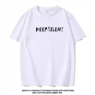 Valentine's Day Love KEEP: SILENT Kuang Lingling Short Sleeve T-shirt Women's Always Wonder Top情人节爱心