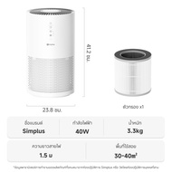 Simplus PIink × PP Krit เครื่องฟอกอากาศในบ้าน Simplus, แผ่นกรอง HEPA H13 ประสิทธิภาพสูง, ค่า CADR 33