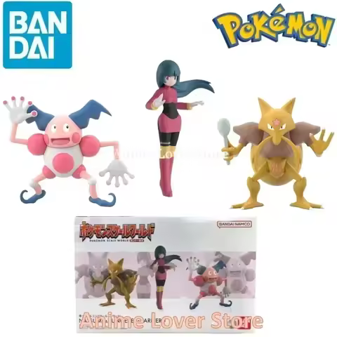 Bandai Original Shokugan POKEMON Scale World Kanto Region Sabrina Kadabra Mr.Mime Anime Action Figur