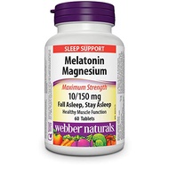 Webber Naturals Melatonin Magnesium 10/150 mg · Maximum Strength, 60 Tablets