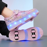 Xongt Flashing four wheel LED shoes youth heelys roller skates for boys and girls detachable roller 