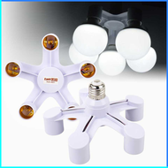 COD TaffLED Fitting Lampu Bohlam Studio LED Cabang 5 220V 100W E27 / fitting lampu bohlam sensor cah