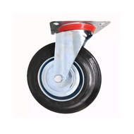 Trolley Wheels Trolley/ 8" Inch Black Rubber Trolley/ with Swivel