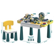 Sanjiale Children's Multifunctional Building Block Study Table Toy Table Large Small Particles Assem