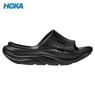 [With Box]Legit Original HOKA ONE ONE ORA Recovery Slide 3 Unisex Sports Slips Cushioning and anti slip Sport Sandals Men and Women All Black