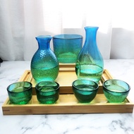 Gelas jepun kaca Jepun mewah ringan set gelas wain putih tukar warna rumah cawan sake gelas wain kec