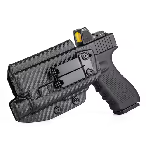 IWB Kydex Holster for Glock 17 19 19X 22 23 31 32 45 with Olight PL-2/ PL-Pro/ PL-3 PL-3R/3S Valkyri