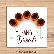 Non-Custom order: Diwali Stickers Labels Deepavali Sticker Labels Happy Deepavali Festival of Lights