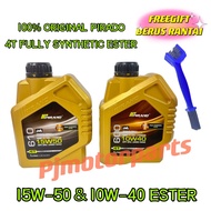 🎁FREEGIFT🎁(100% ORIGINAL PIRANO)600 10W40 & 610 15W50 FULLY SYNTHETIC ESTER 4T ENGINE OIL MINYAK HIT