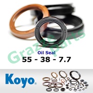 (1pc) KOYO Oil Seal 55*38*7.7 / 55mm x 38mm x 7.7mm / 55-38-7.7