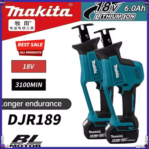 Makita DJR189 18V Cordless Rechargeable Wood Metal Cutting Saw Brushless Electric Reciprocating Saw