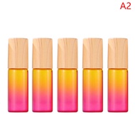 5PCS 5ml Gradient Color Empty Bottle Roller Ball Bottle For Essential Oil Travel Kit Glass Roll On B