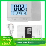 Bjiax LED Projection Digital Alarm Clock Temperature (Silver)