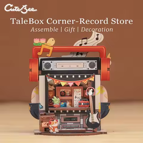 CUTEBEE Mini Store Series DIY Miniature House 3D Wooden Puzzle Toys Handmade Dollhouse Kit for TaleB
