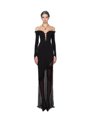 LSOUL Lucid Dress ชุดเดรสแม็กซี่สีดำรัดรูป