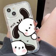 [Photo Frame Airbag case] for iphone 14promax 11 13 12 7Plus XR X XS Max Cute Two Pacha dogs cover