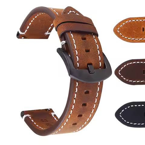 22mm Genuine Leather Bracelet For Huawei Watch GT Wrist Strap For Huawei GT 2 3 46mm/GT2 GT3 Pro/Wat
