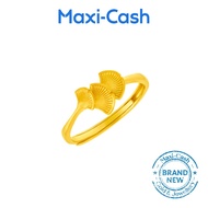 Ginkgo Leaf Ring in 999 Gold