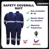 SAFETY COVERALL OVERALL Reflective Worker Jacket SUIT PICASAF In Blue Baju Kerja Keselamatan