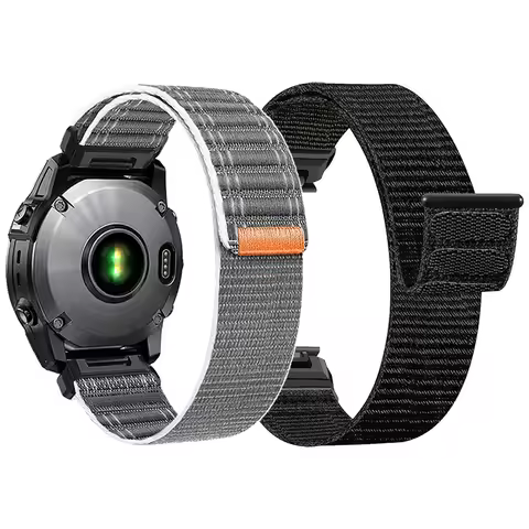 26mm 22mm Nylon Strap For Garmin Fenix 8 Pro 51mm AMOLED/MicroLED Fenix8 47mm 7 7X Pro Solar 6 6X Qu