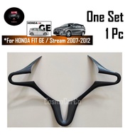 Xuming Honda Jazz/fit GE GE6 GE8 2008-2014 Stream RN พวงมาลัยแผงคาร์บอนไฟเบอร์ฝาครอบรถอุปกรณ์เสริม