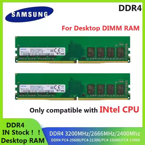 SAMSUNG DDR4 Memoria DIMM Desktop RAM For INtelCPU 4GB 8GB 16GB 3200MHz 2400MHz 2666MHz 288 Pins Des