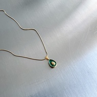 [FADE.MEET] Green Water Drop Necklace