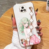 YBD Phone Case For Motorola Moto E7 Plus E7 Power E7i Power 2021 Electroplating Beauty Girl with Clo
